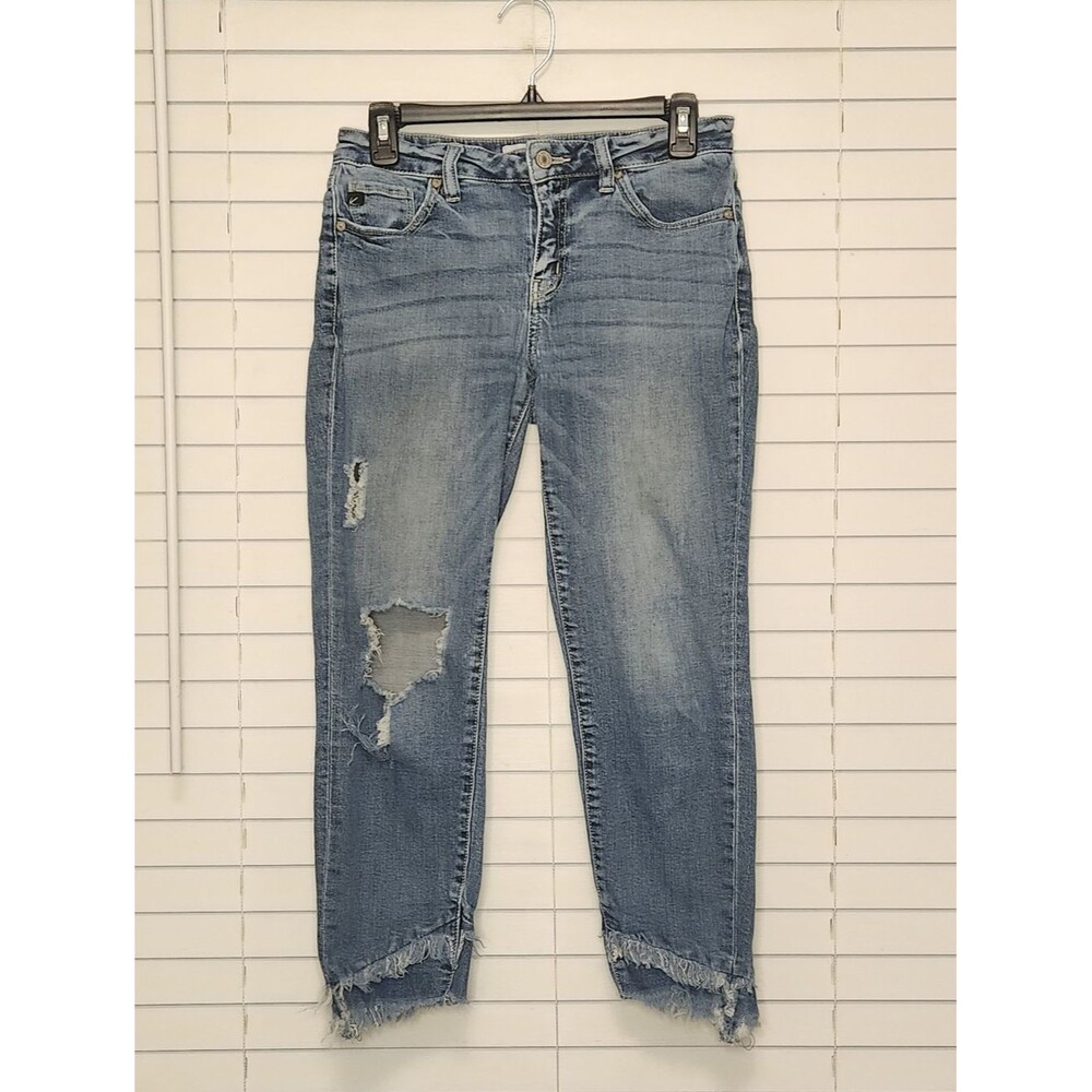 Kancan Women's Distressed Skinny Blue Jeans Size 7/27